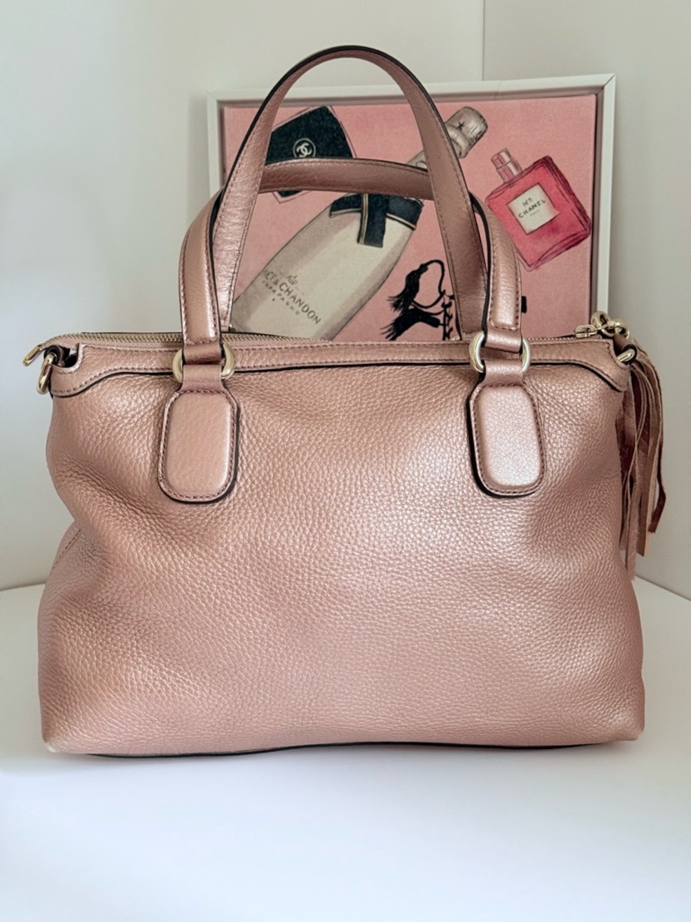 Gucci SOHO "JAPAN EXCLUSIVE "GG interlock pink Metallic π - Picture 3 of 16